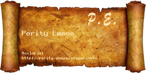 Perity Emese névjegykártya